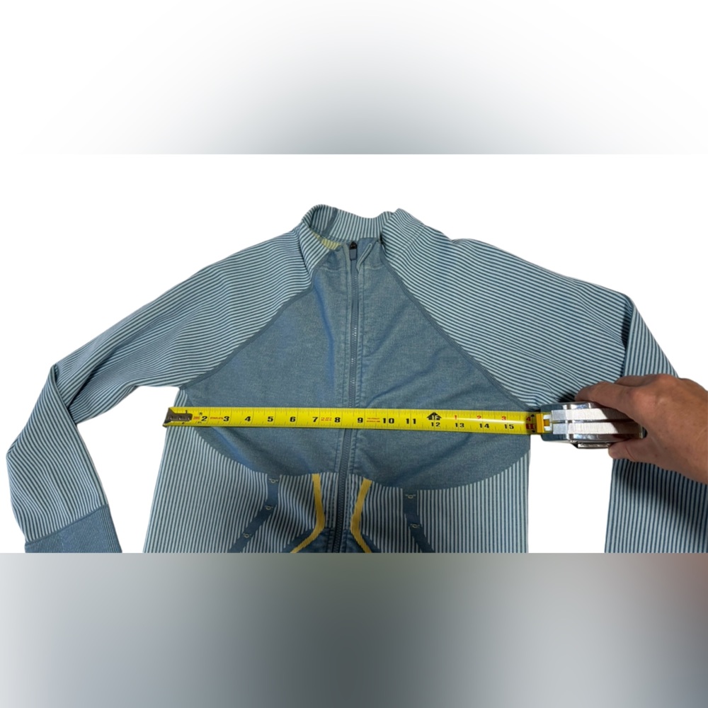 Fabletics Cassidy Seamless Jacket Blue Yellow S/M - image 8